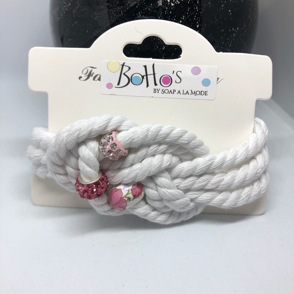 Set of 3 Soft Cotton BOHO Bracelets